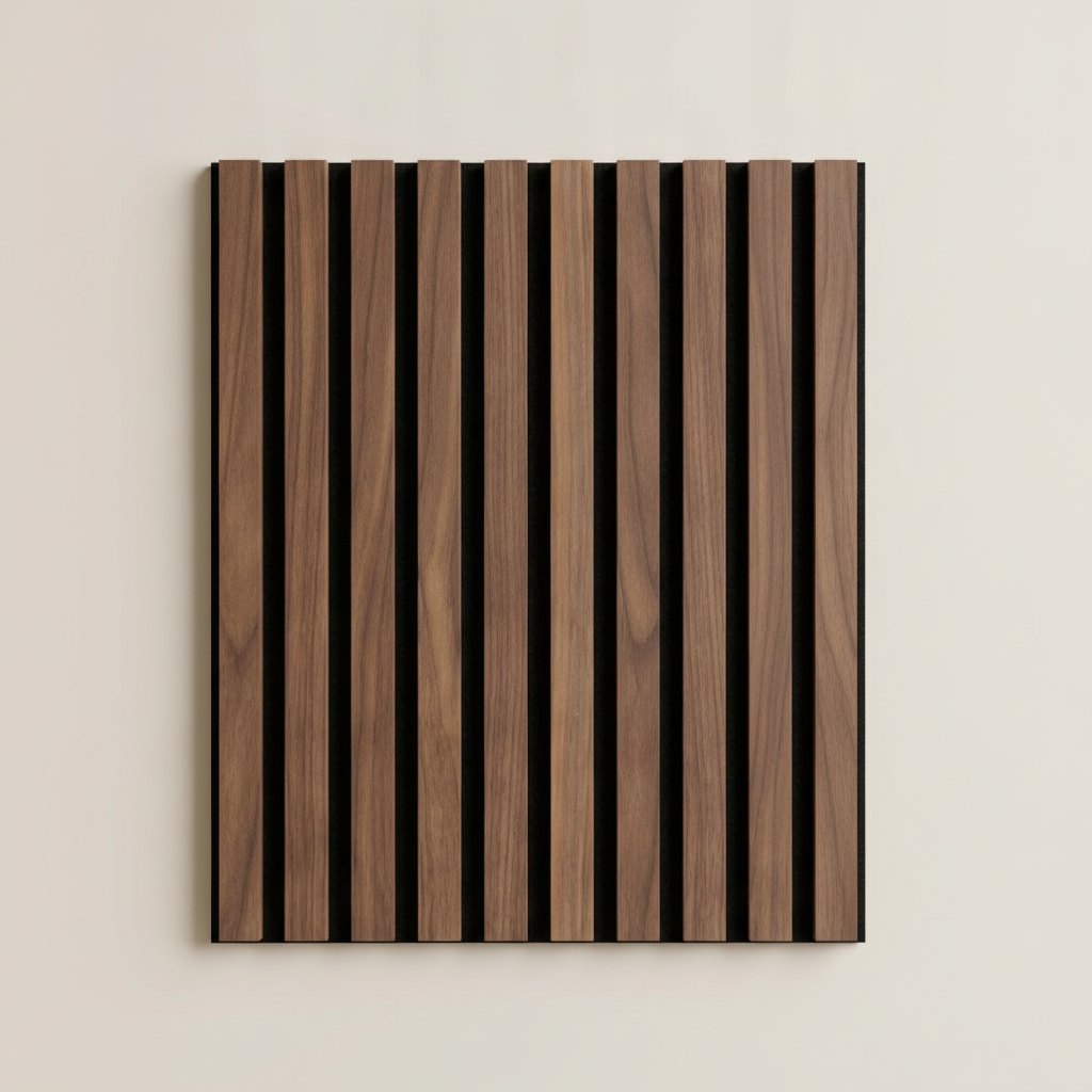 Close view of a fluted panel edge and its felt base