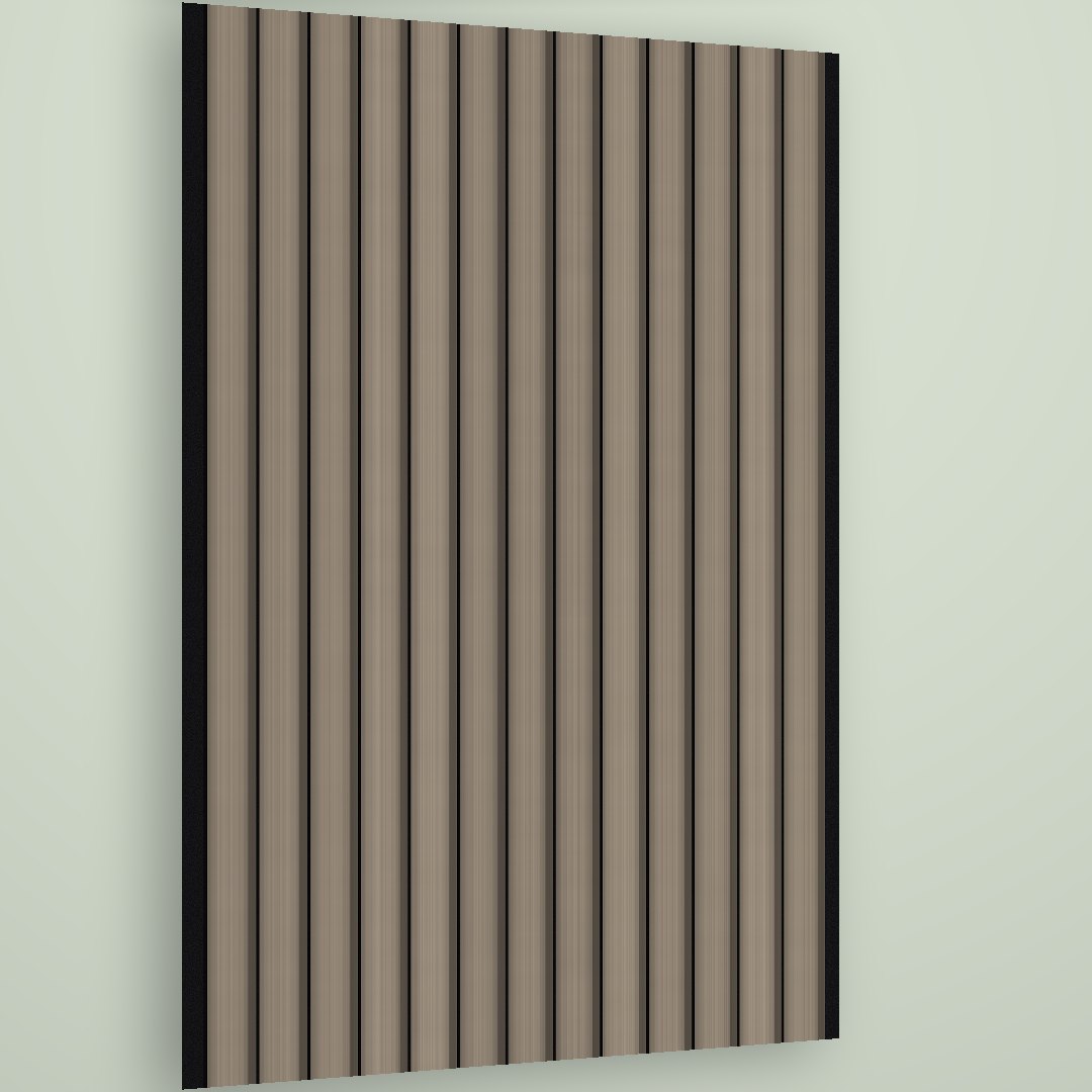 Linden Fluted Wall Panel — Gray Oak