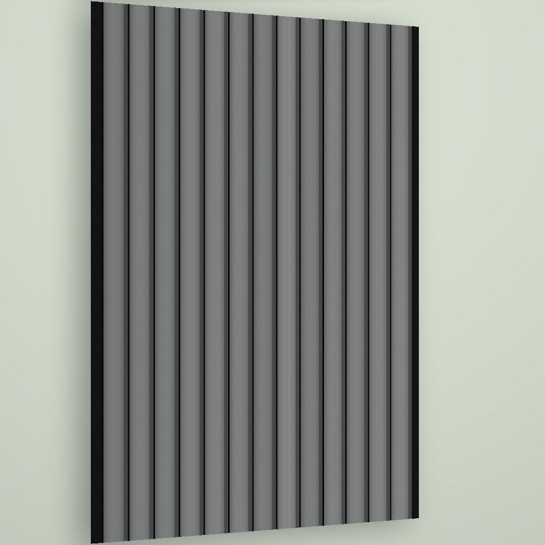 Linden Fluted Wall Panel — Gray