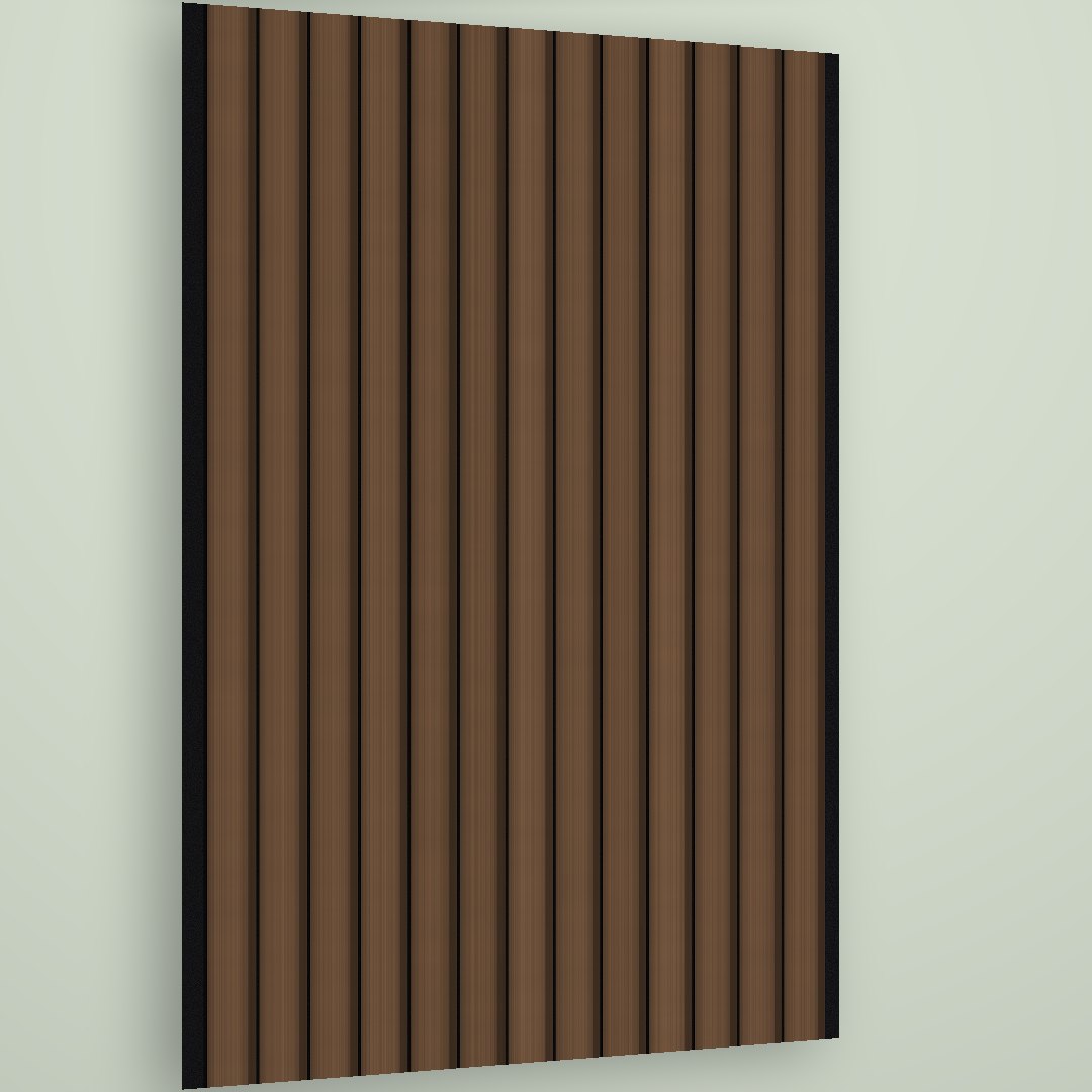 Linden Fluted Wall Panel — Smoked Oak