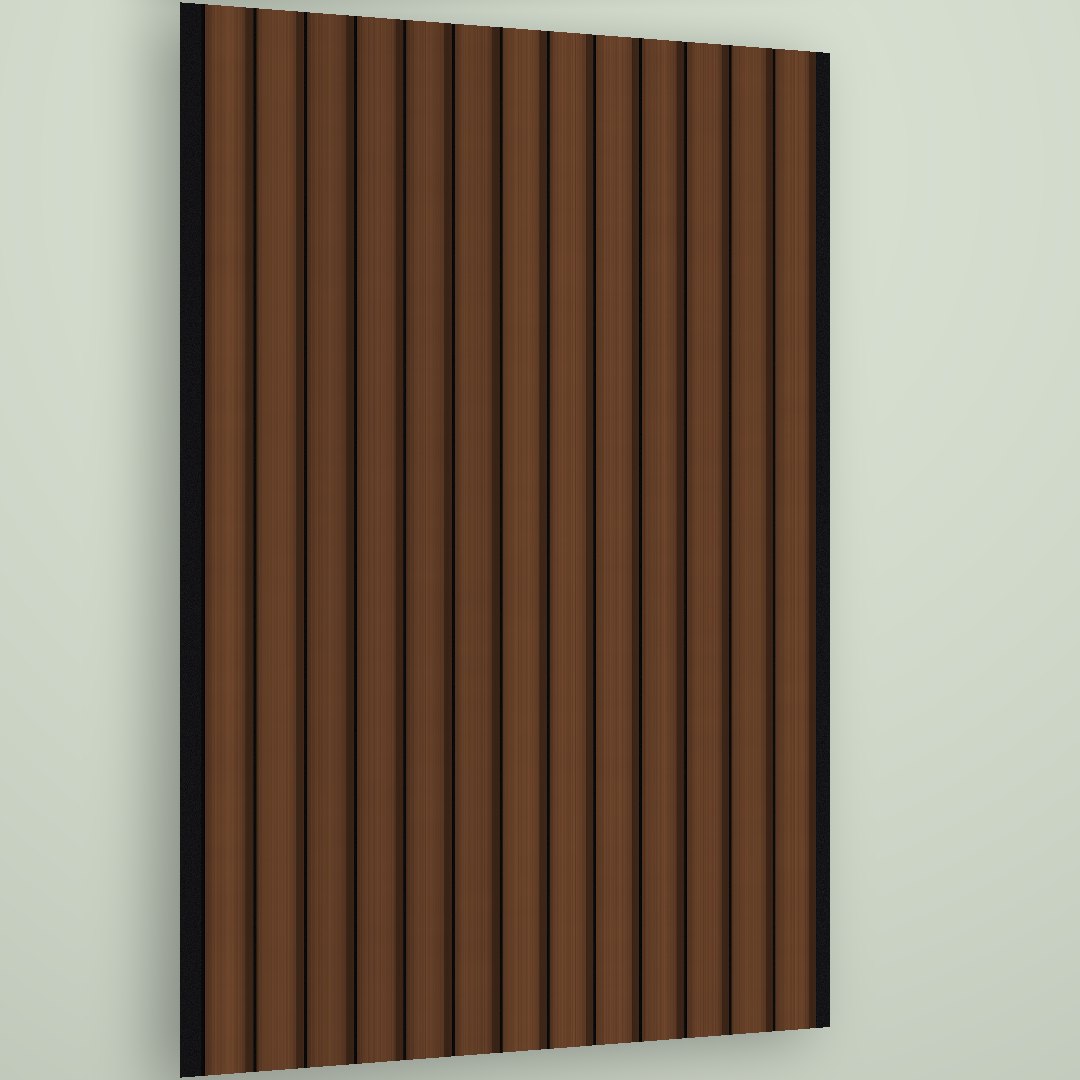 Linden Fluted Wall Panel — Walnut